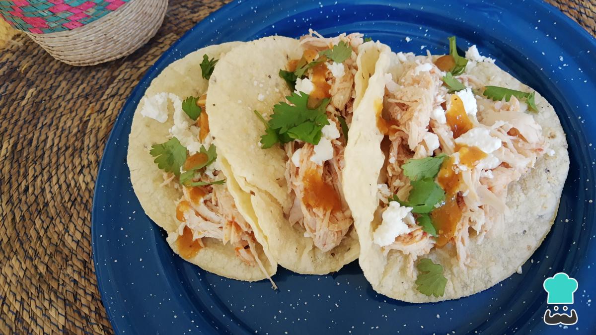Receta de Tacos de pollo desmenuzado