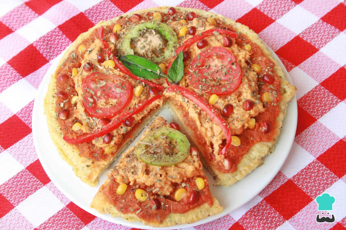 Receta de Pizza en sartén con harina de garbanzos