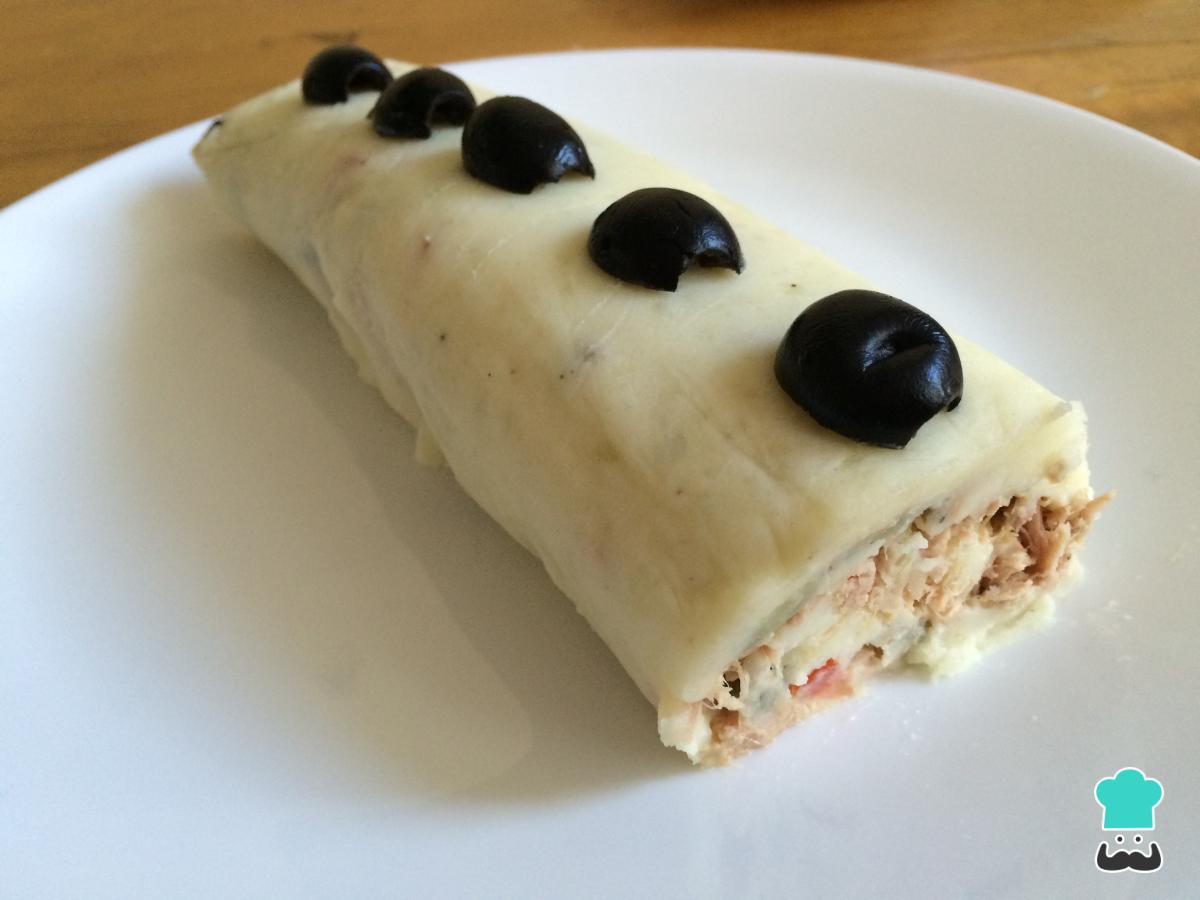Receta de Rollo de patata y atún