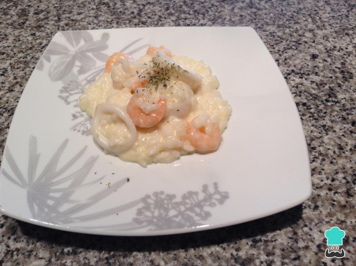 Receta de Risotto de Langostinos y calamar.