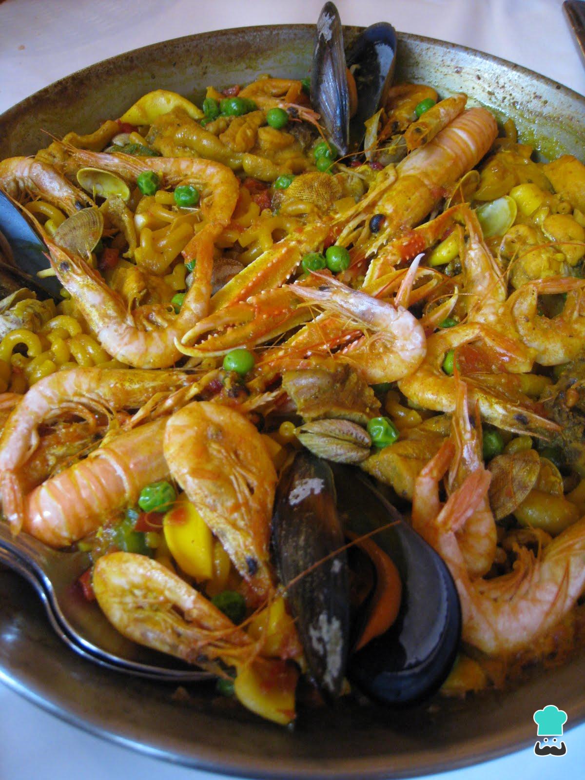 Receta de paella de pasta