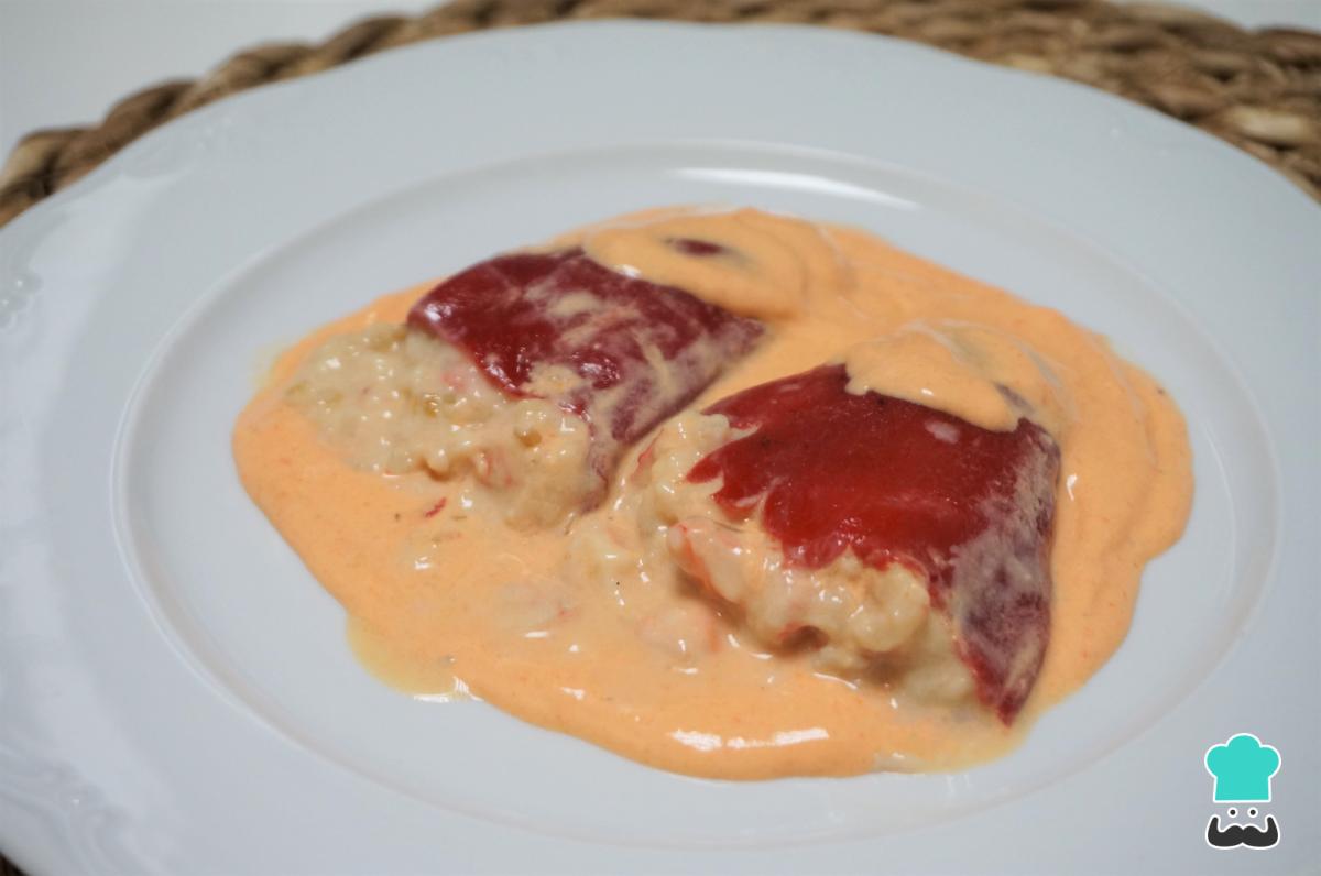 Receta de Pimientos del piquillo rellenos de langostinos