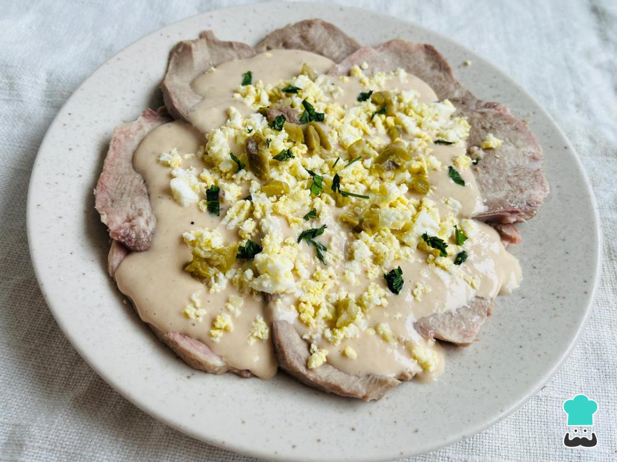 Receta de Vitel toné de lengua