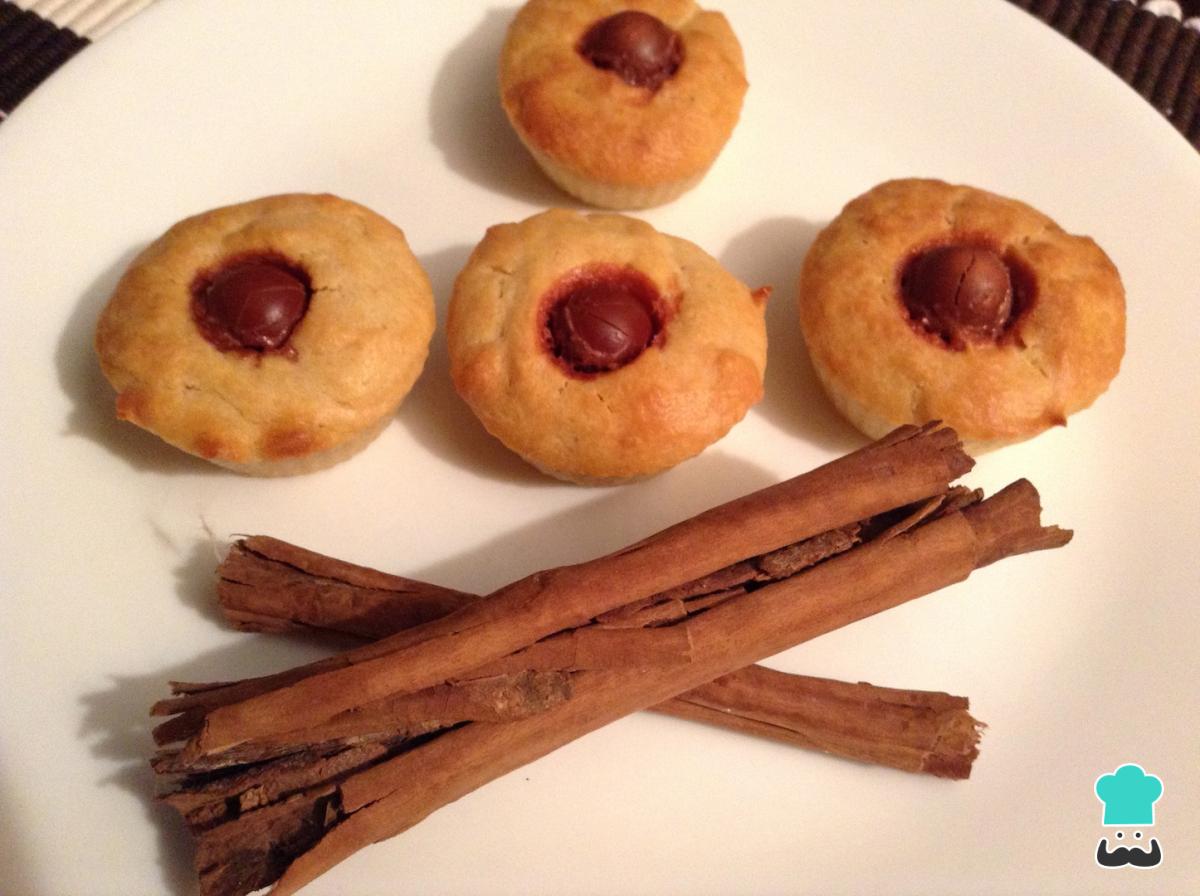 Receta de Magdalenas de yogur rellenas de chocolate