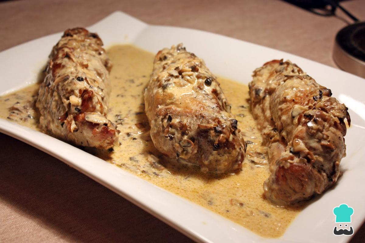 Receta de Mero en salsa de champiñones