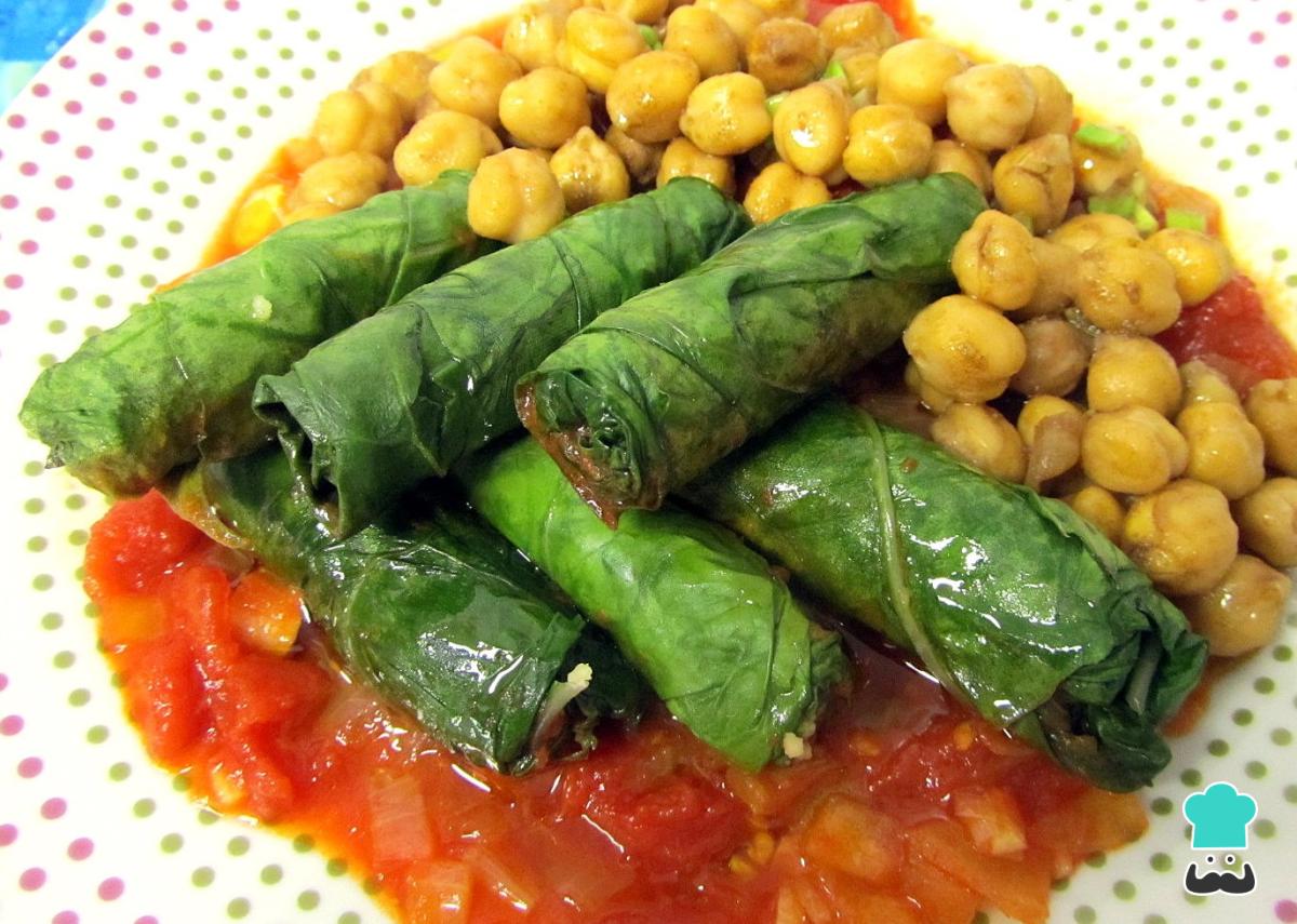 Receta de Rollitos de acelga vegetariano