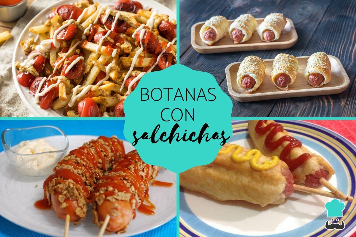 10 botanas con salchichas
