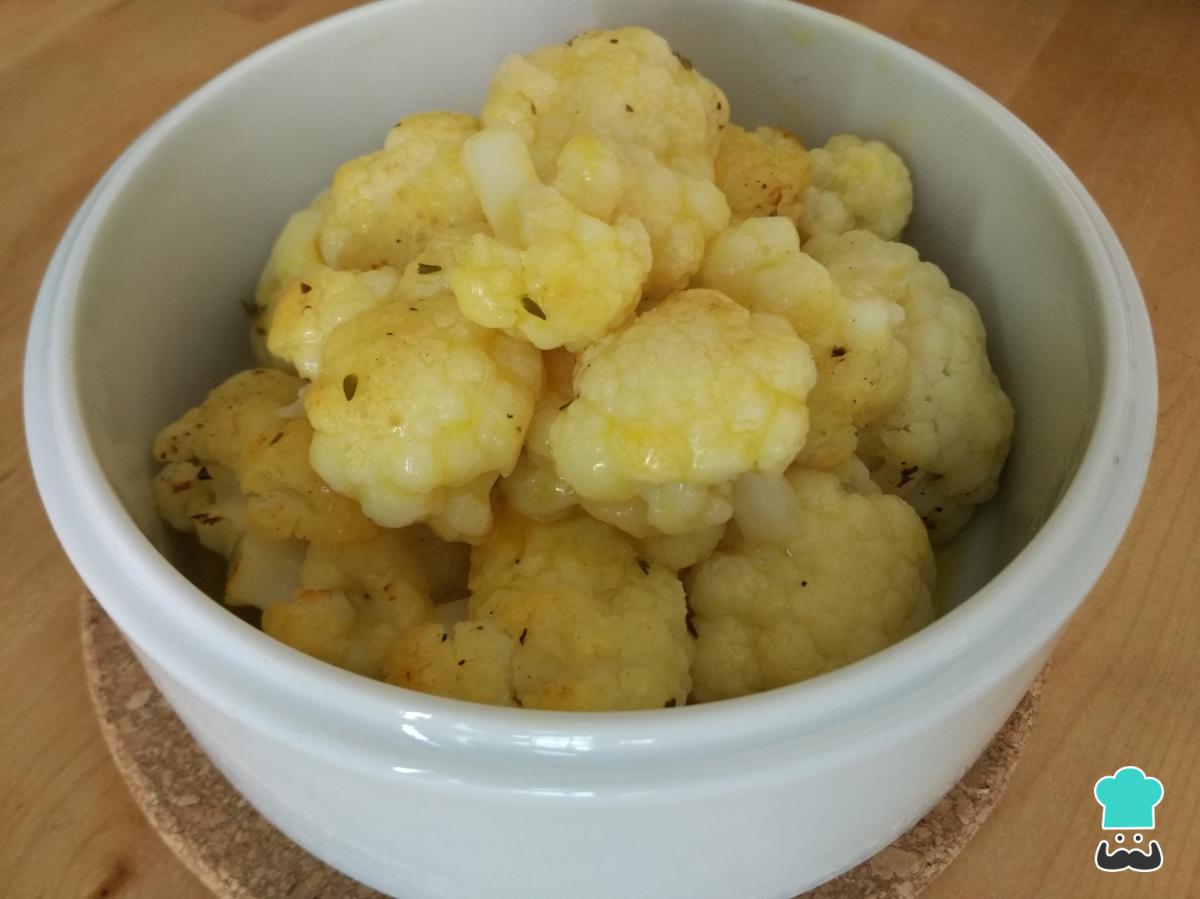 Receta de Coliflor al horno con salsa de naranja