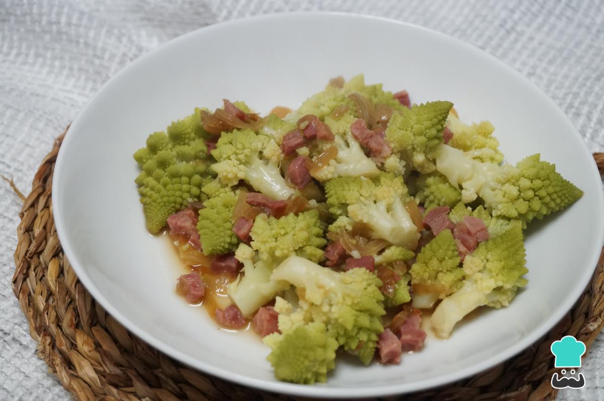 Receta de Romanescu con jamón