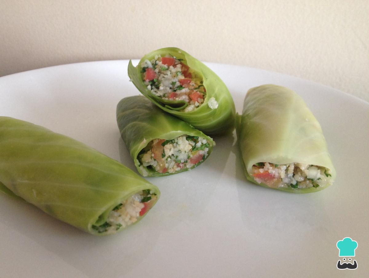 Receta de Wraps de repollo rellenos de tabulé