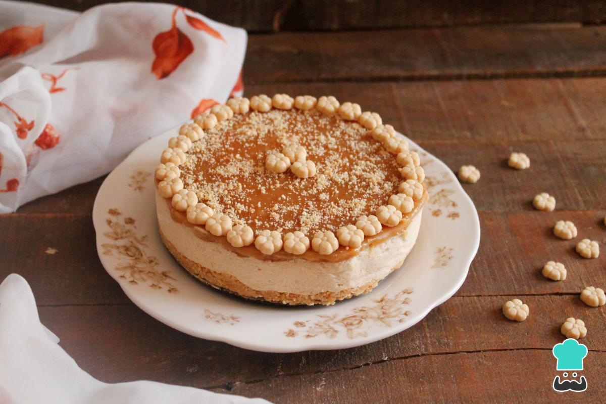 Receta de Tarta de caramelo y galletas