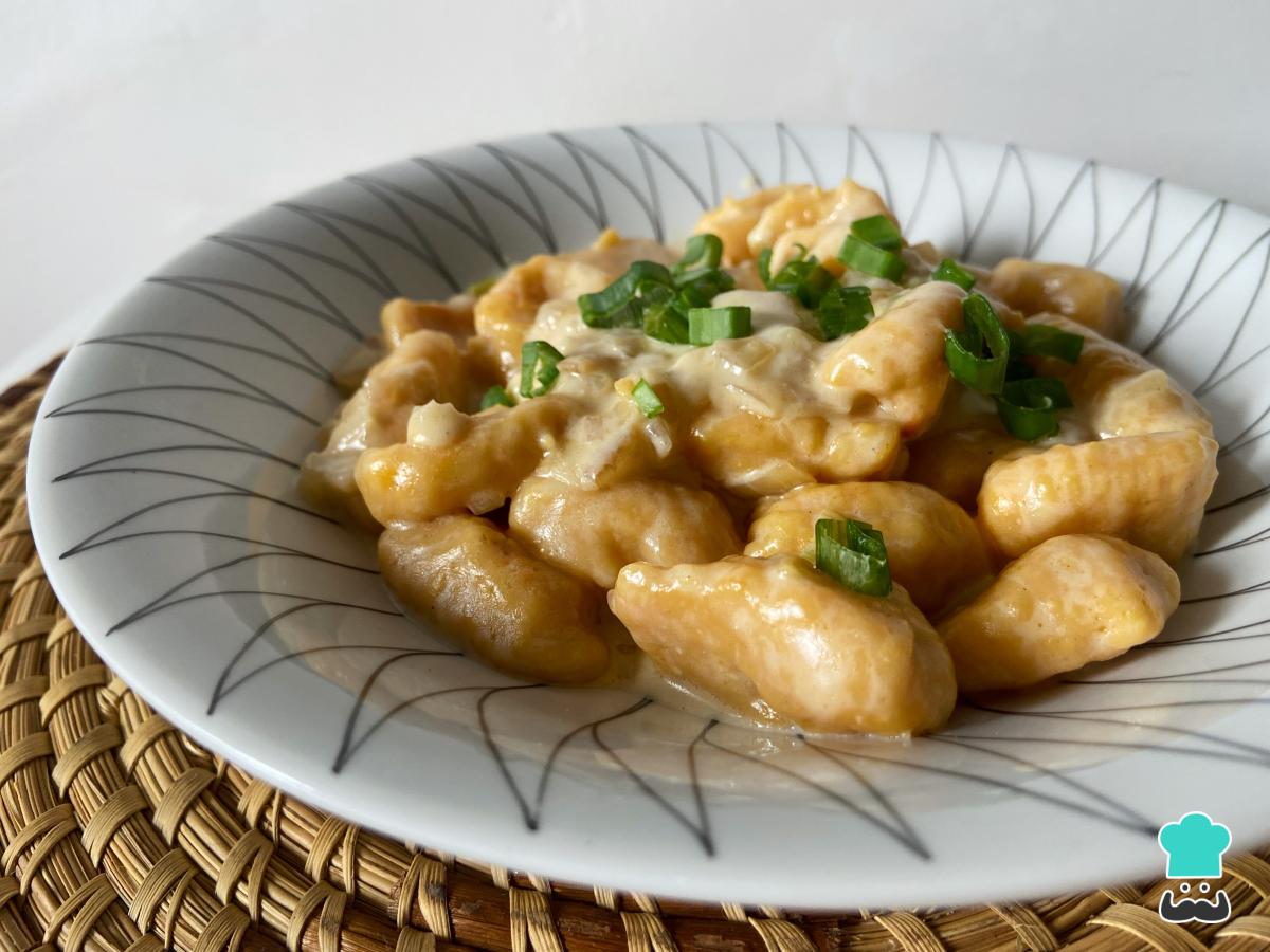 Receta de Ñoquis con crema de verdeo