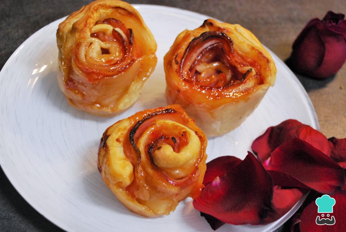 Receta de Rosas de hojaldre y bacon