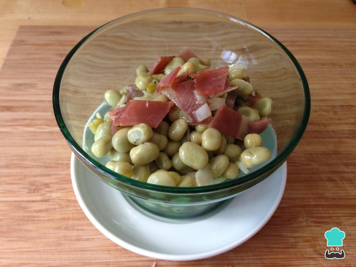 Receta de Habas con jamón