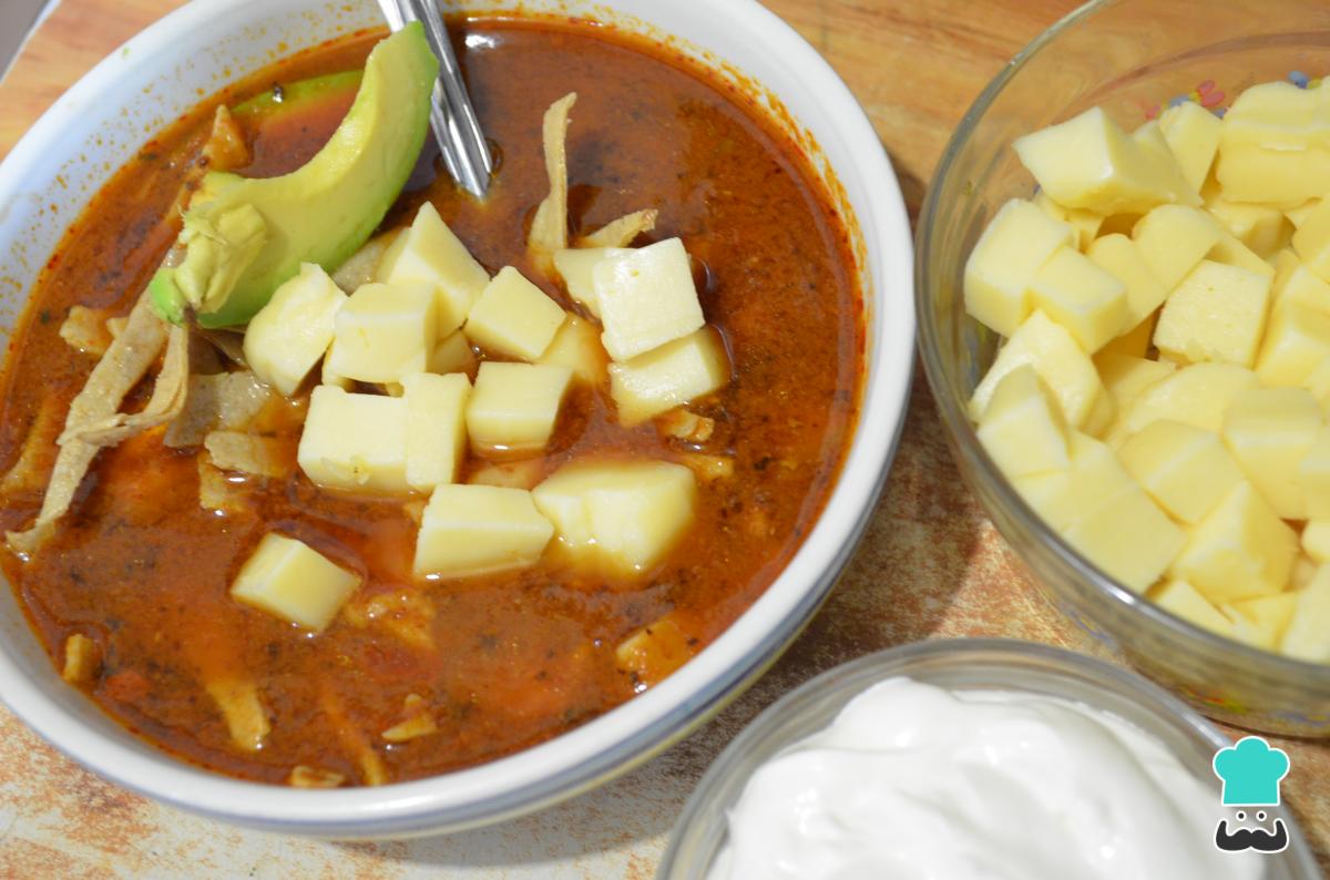 Receta de Sopa de tortilla mexicana