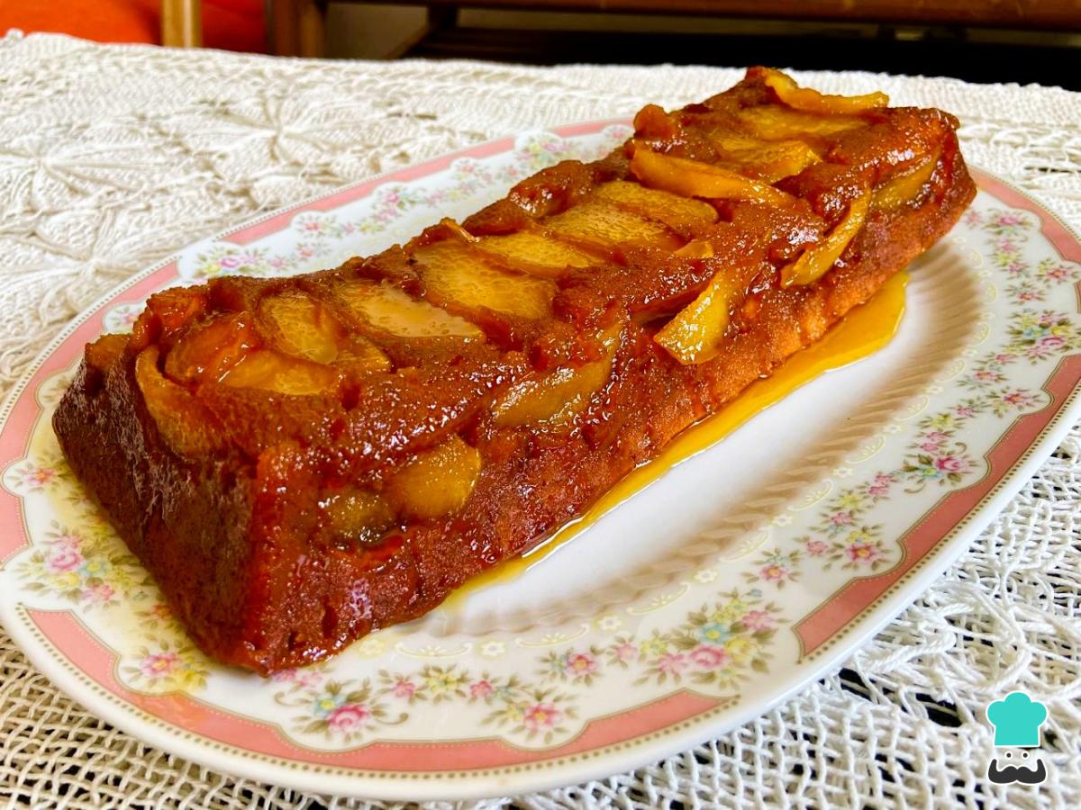 Receta de Torta invertida de manzana sin manteca