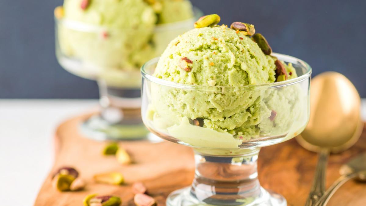 Receta de Helado de pistacho casero saludable