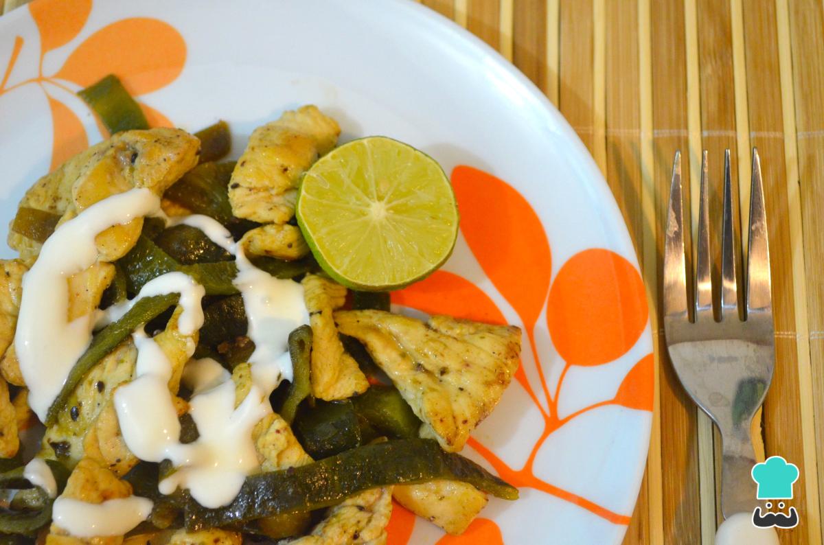 Receta de Fajitas de pollo al limón