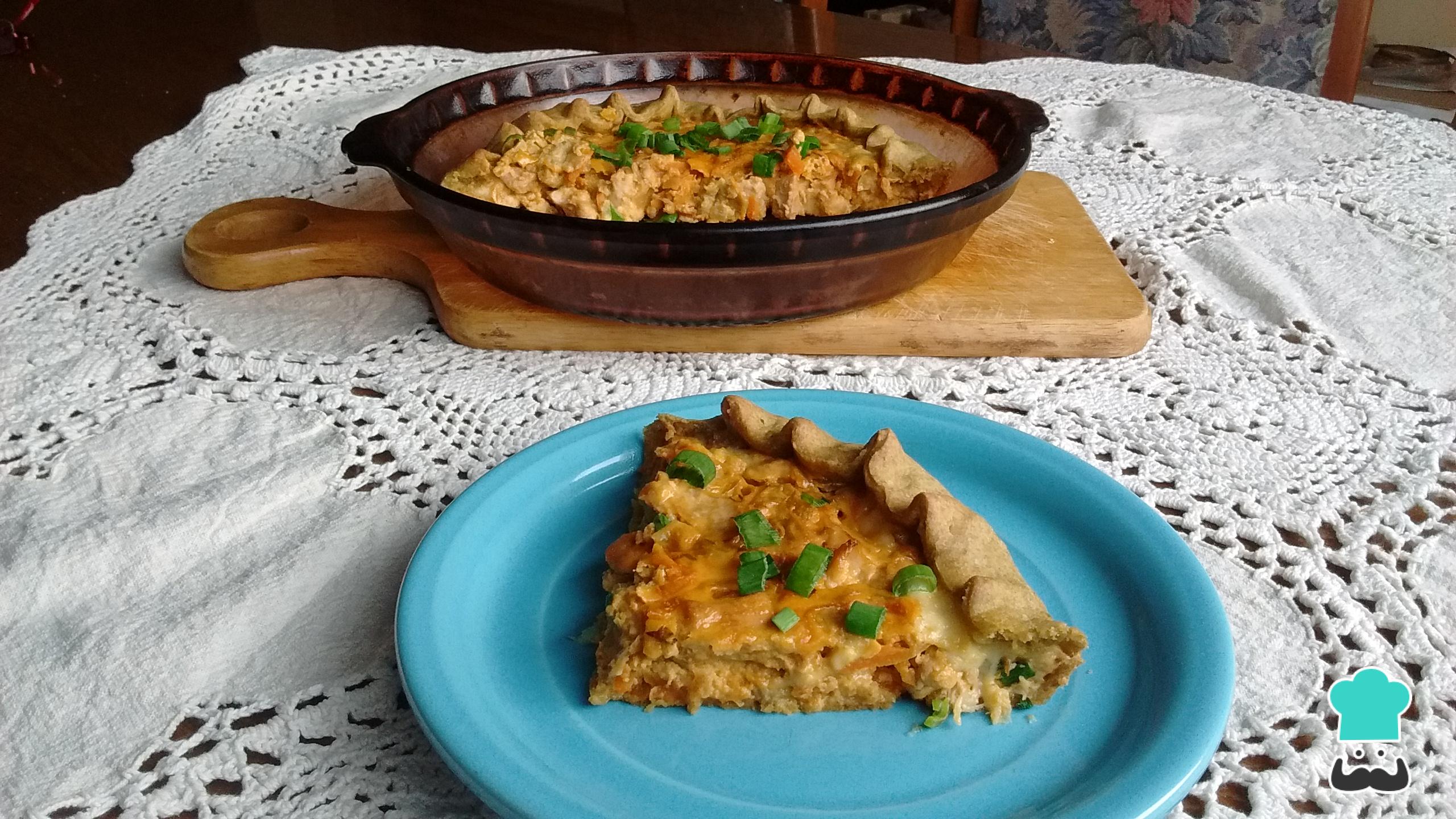 Tarta De Pollo Y Queso - Receta FÁCIL