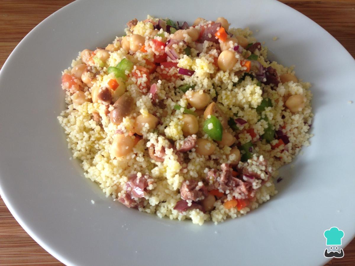 Receta de Ensalada de cuscús y garbanzos