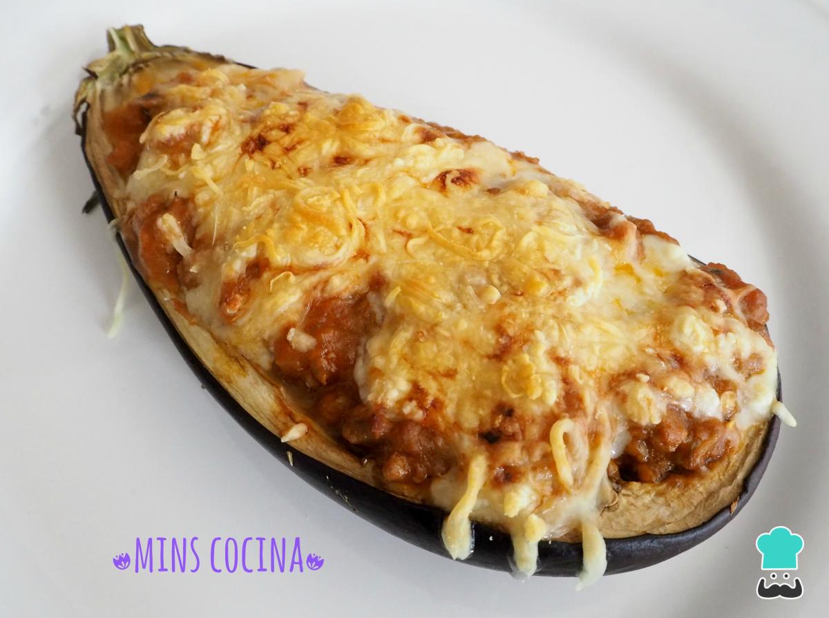 Receta de Berenjenas rellenas de carne picada y tomate