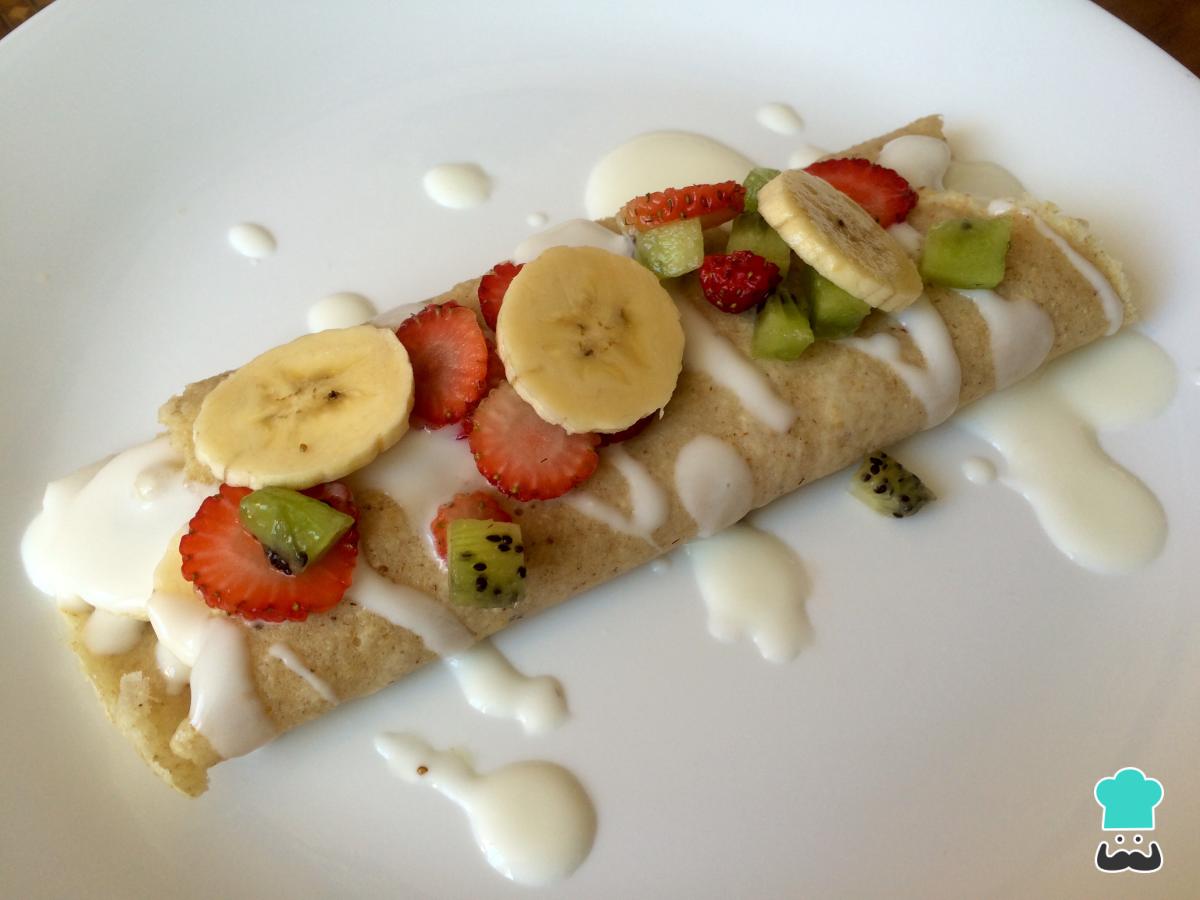 Receta de Crepes de frutas y yogur