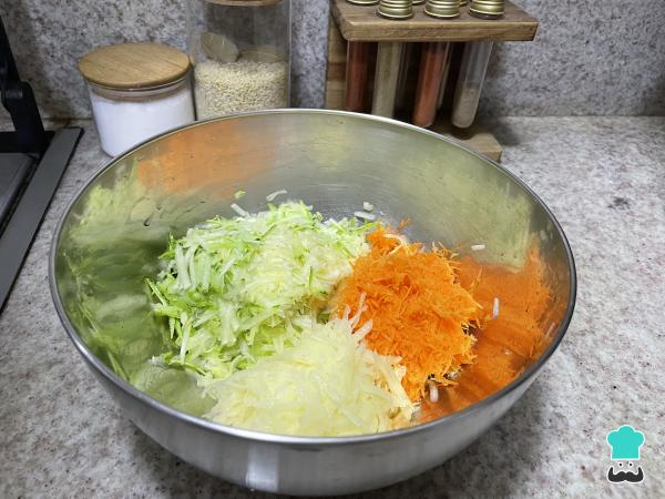 Receta de Budín de zapallo italiano sin pan - Paso 1