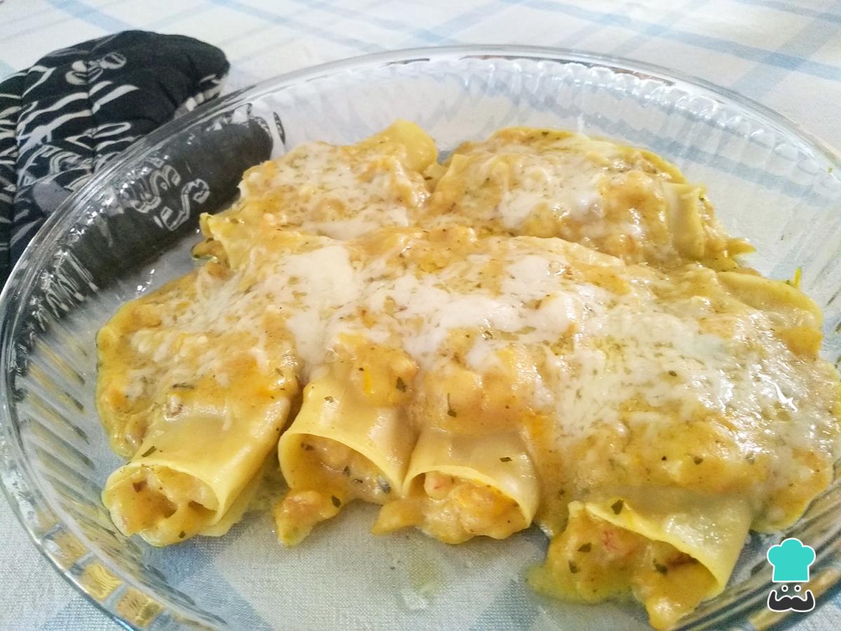 Receta de Canelones de marisco