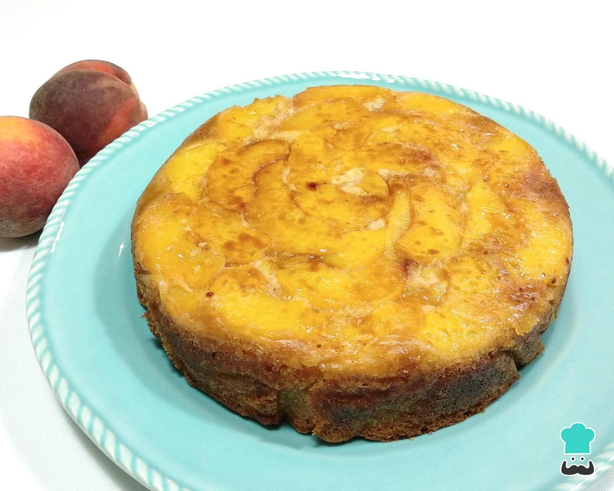 Receta de Bizcocho de melocotón sin yogur