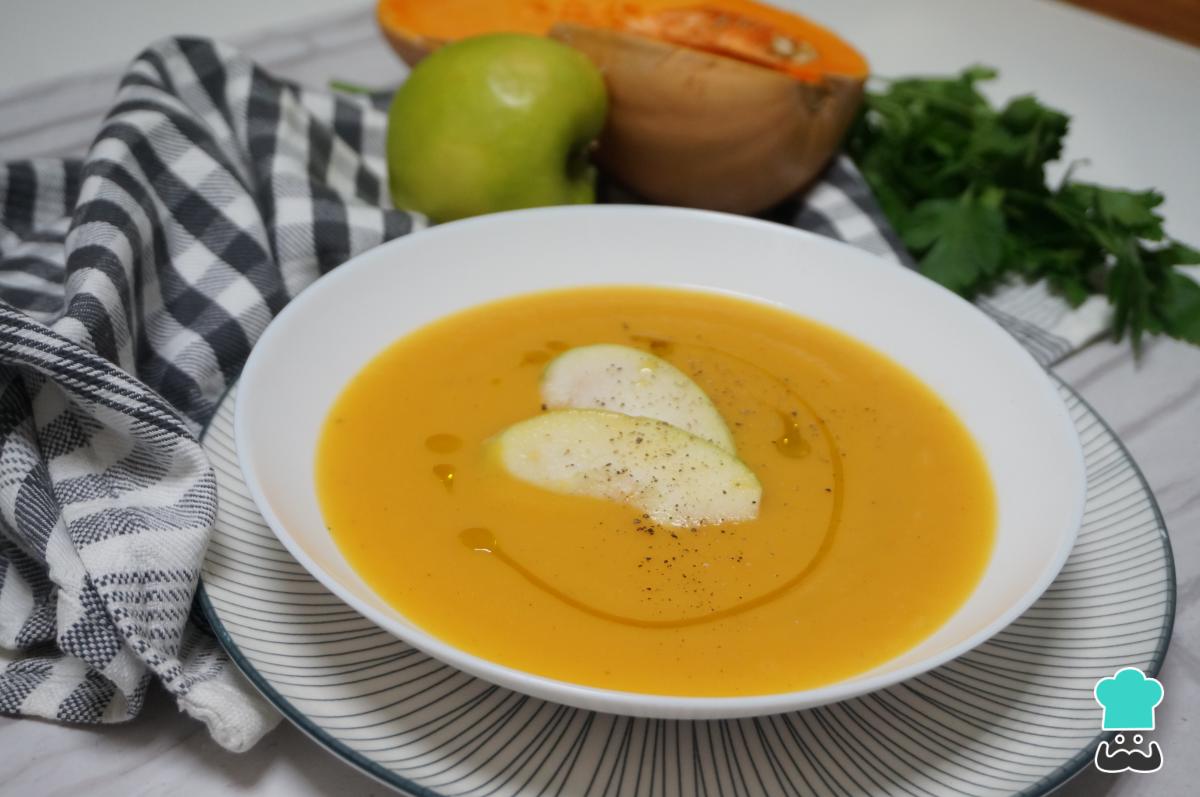 Receta de Crema de calabaza y manzana