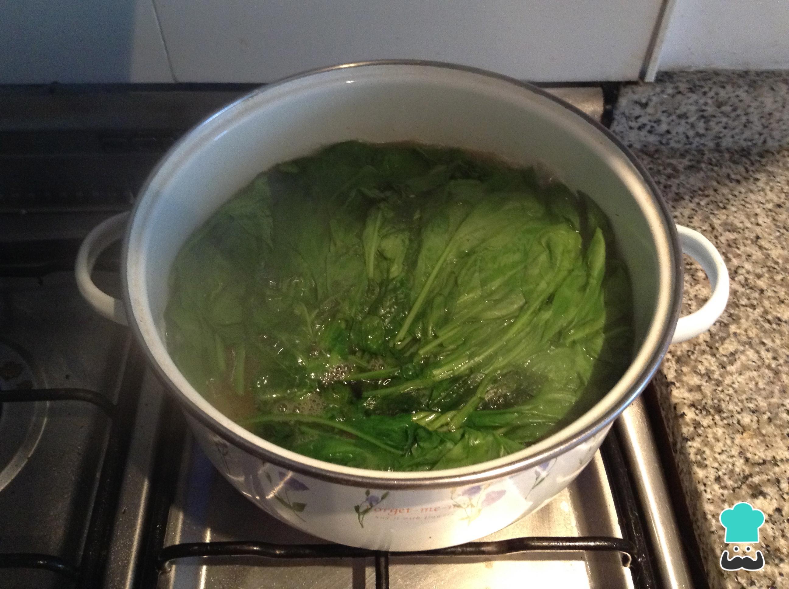 Tortilla de espinaca y verduras Fácil