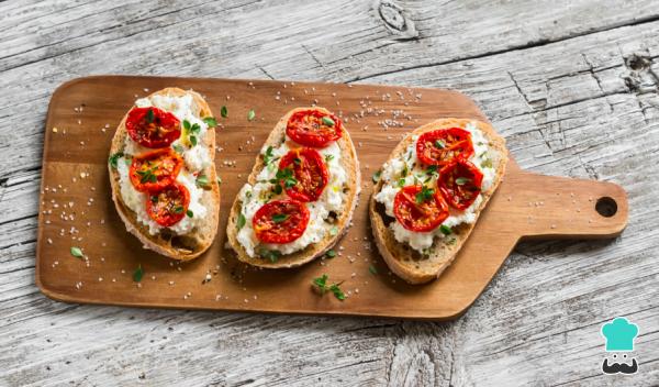 Receta de Tostas con queso de cabra