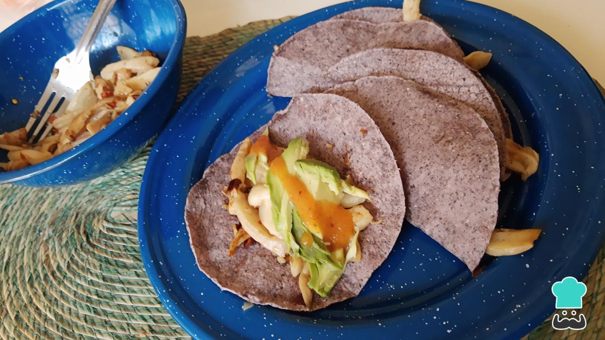 Receta de Tacos de champiñones o setas
