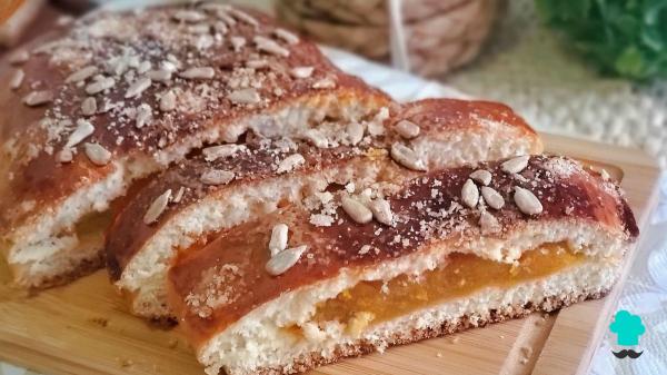 Receta de Coca de San Juan con cabello de ángel: la versión tradicional con un relleno dulce y jugoso - Paso 10