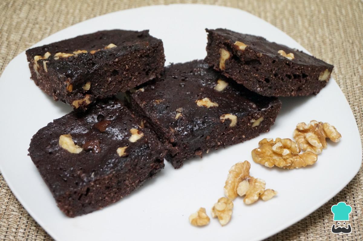 Receta de Brownie keto al microondas
