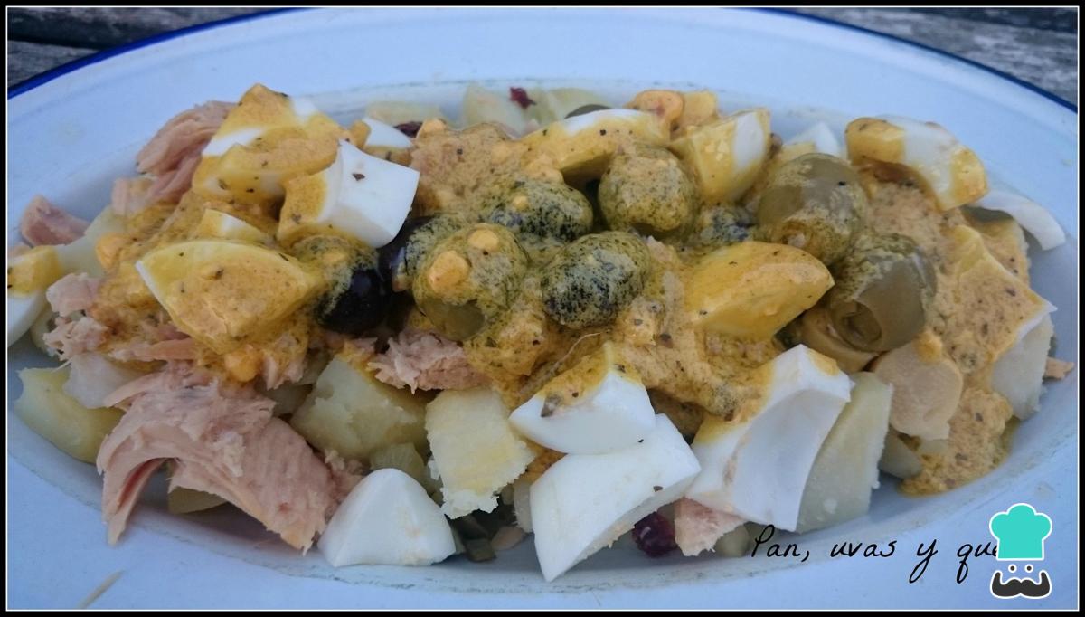 Receta de Ensalada de patatas con vinagreta de mostaza