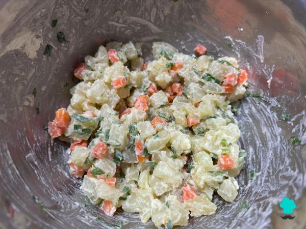 Receta de Papas mayo: la clásica ensalada chilena de patata con mayonesa que acompaña los asados - Paso 5
