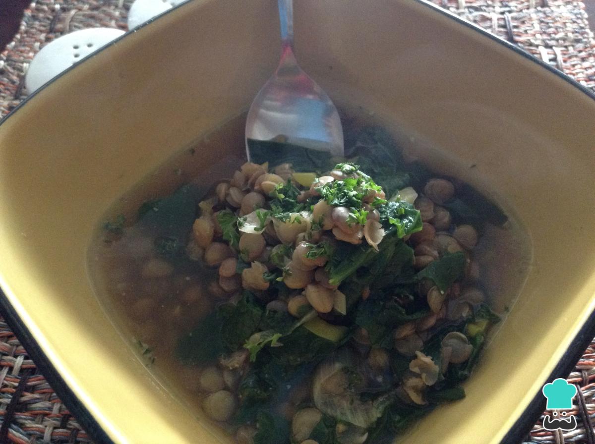 Receta de Lentejas con espinacas