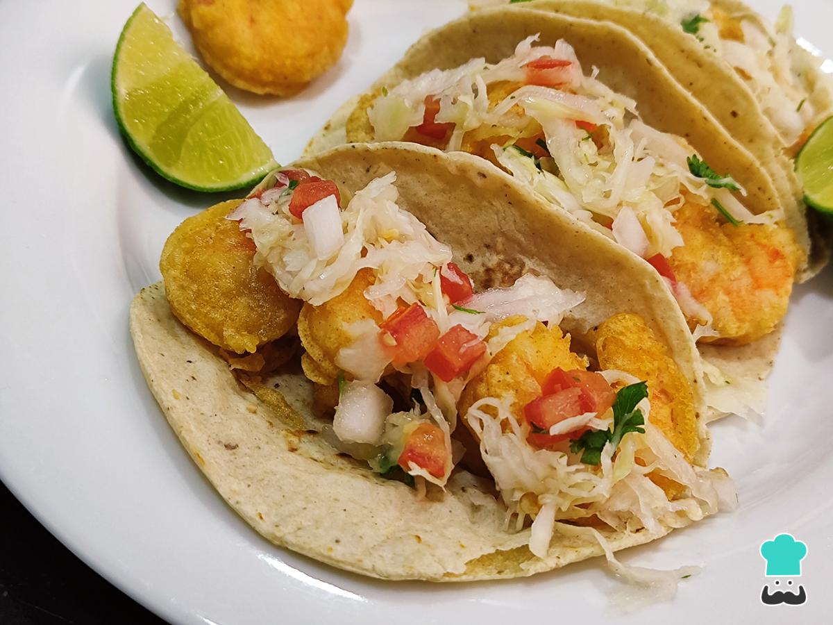Receta de Tacos de camarón estilo Ensenada
