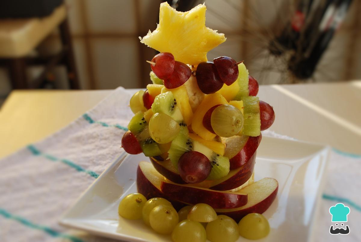 Receta de Árbol de Navidad de frutas