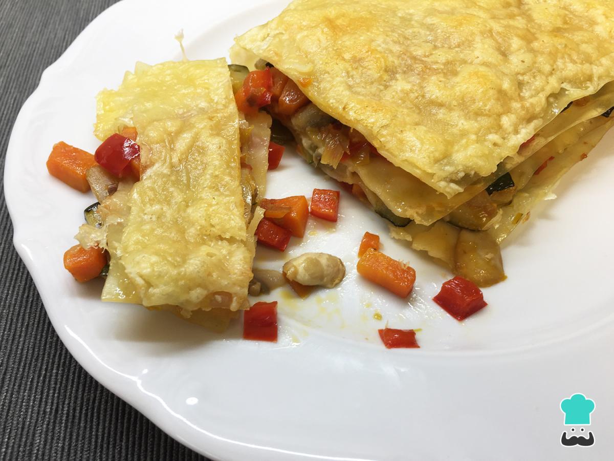 Receta de Lasaña de verduras sin bechamel