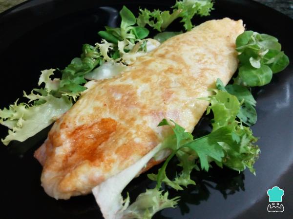 Receta de Tortilla de jamón y queso