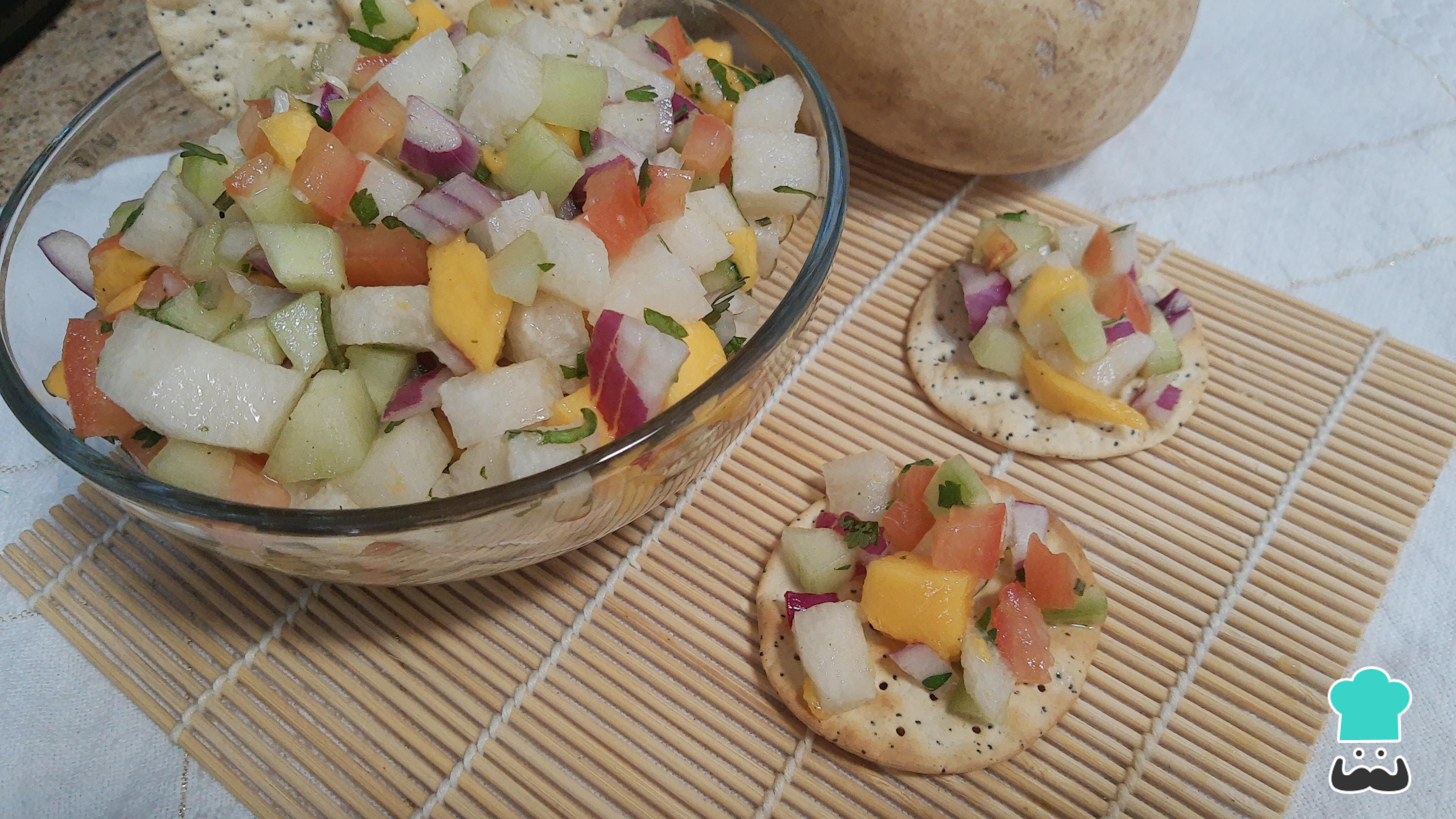 Arriba 72+ imagen receta de ceviche de pescado con pepino y mango ...