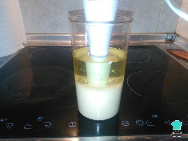 Receta de Mayonesa casera - Con batidora o Turmix - Paso 3