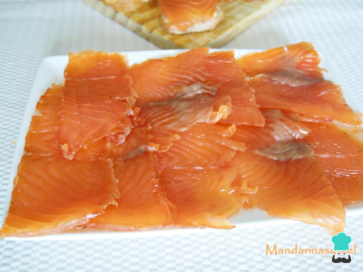 Receta de Salmón marinado con sal y azúcar paso a paso