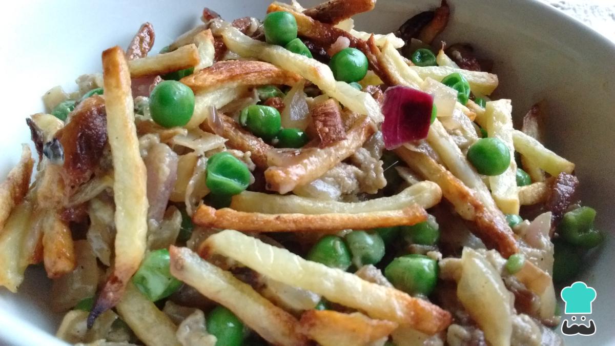 Receta de Revuelto gramajo vegetariano