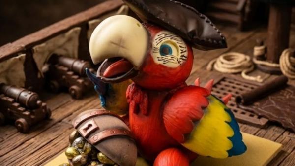 Las monas de Pascua más espectaculares de este año (algunas parecen obras de arte) - La gran ganadora del año: un loro pirata hecho con cacao puro vietnamita