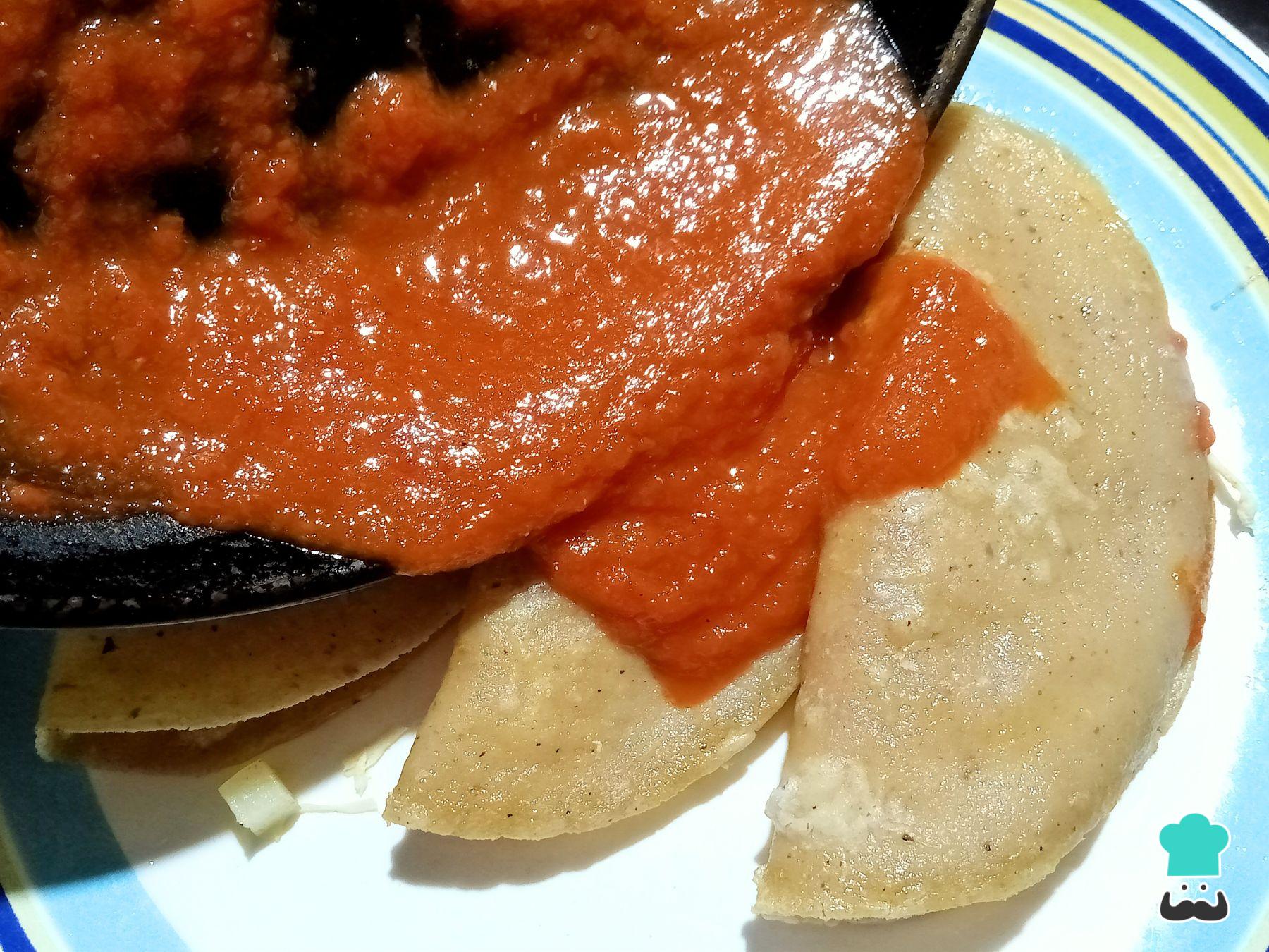 Enchiladas potosinas con papa y zanahoria Receta ORIGINAL