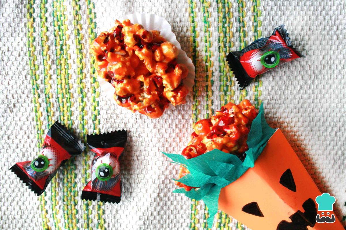 Receta de Palomitas de maíz para Halloween