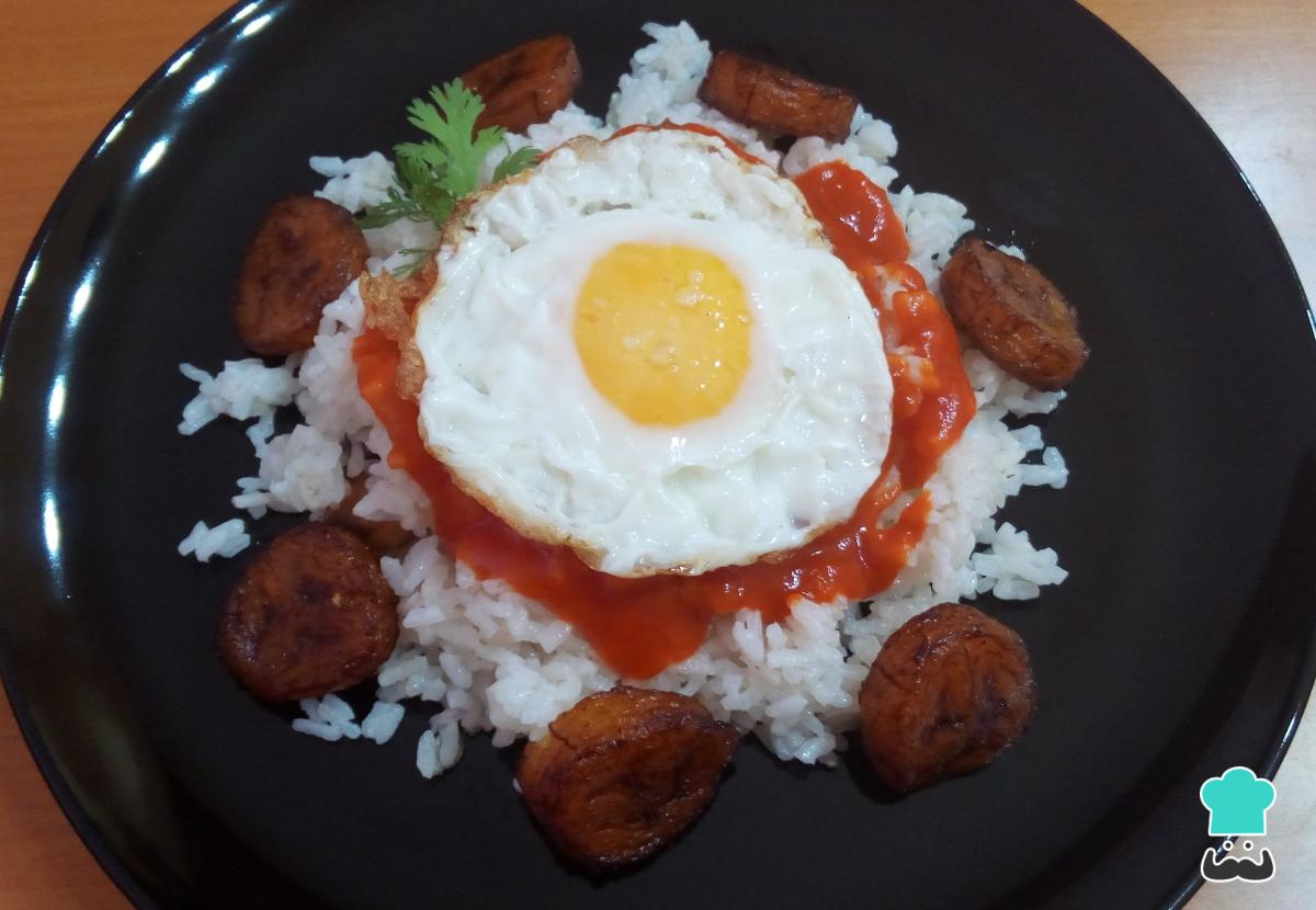Receta de Arroz con plátano frito